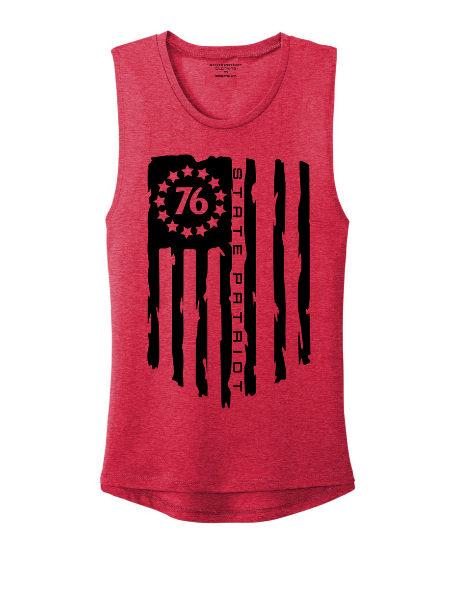 500 LEVEL Washington D.C. Women's Tank Top - D.C. Flag Design, Racerback, Soft Blend Fabric