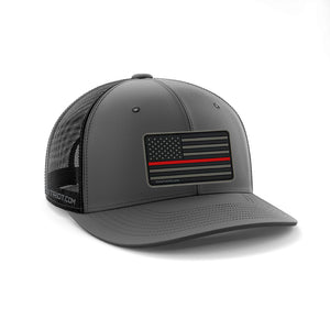 SNAPBACK CHARCOAL / BLACK - RED LINE PATCH