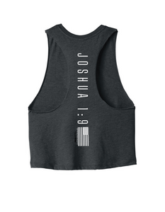State Patriot x PLP Signature Cropped Tank - Grey