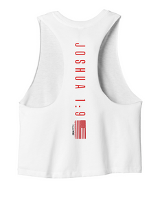 State Patriot x PLP Signature Cropped Tank - White