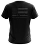 NEVER FORGET SHORT SLEEVE: DRY-FIT: BLACK